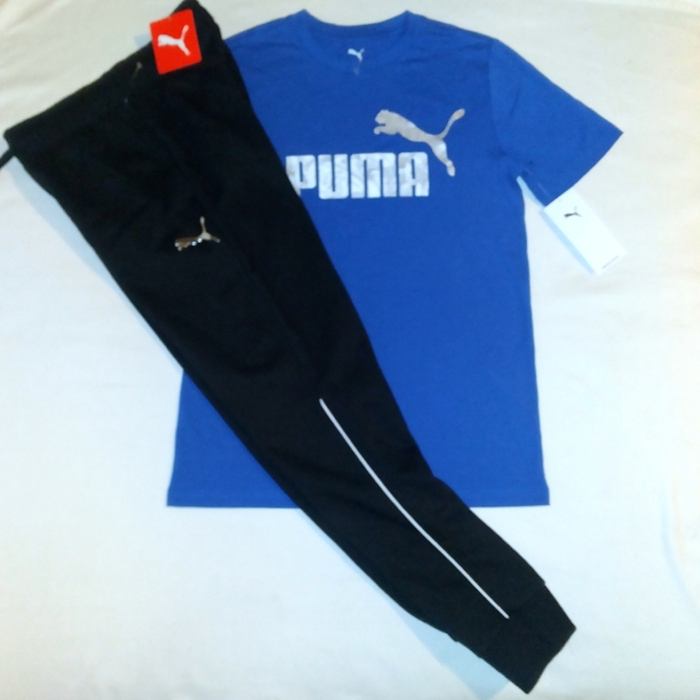 Puma Boys Youth 2pc Warner Bottoms & Tee Set - Medium